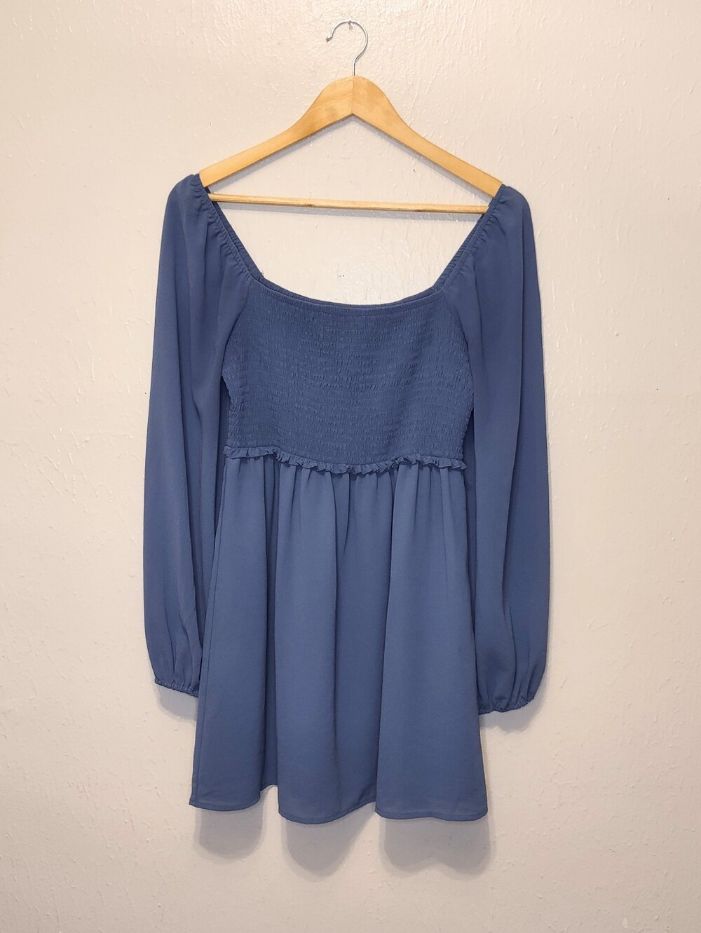 Whimsy Dusky Blue Long Shirt/Short Dress Size Medium
